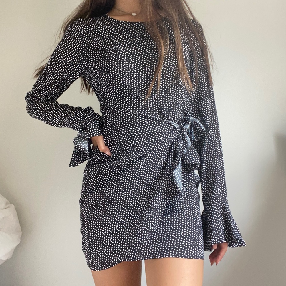 Polka Dot Long Sleeve Dress